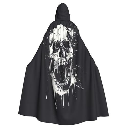 AYYQWE Umhang mit Kapuze und Horror-Geisterschädel für Halloween, Unisex, für Erwachsene, für Karneval, Cosplay, Festivals, Partys AYYQWE Umhang mit Kapuze und Horror-Geisterschädel für Halloween, Unisex, für Erwachsene, für Karneval, Cosplay, Festivals, Partys von AYYQWE