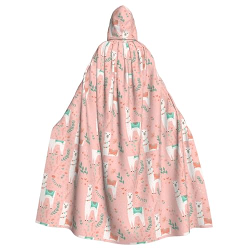 AYYQWE Umhang mit Kapuze und Kamelkaktusmuster, Unisex, für Erwachsene, für Karneval, Cosplay, Festivals, Partys von AYYQWE