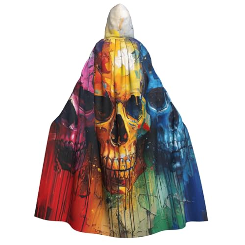 AYYQWE Umhang mit Kapuze und Totenköpfen, Unisex, für Erwachsene, warm, Halloween-Kostüm, Cosplay, Karneval-Thema AYYQWE Umhang mit Kapuze und Totenköpfen, Unisex, für Erwachsene, warm, Halloween-Kostüm, Cosplay, Karneval-Thema von AYYQWE