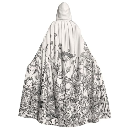 AYYQWE Umhang mit Kapuze und botanischer Gravur, Unisex, Erwachsene, mit Kapuze, warmer Umhang, Halloween-Kostüm, Cosplay, Karneval-Thema AYYQWE Umhang mit Kapuze und botanischer Gravur, Unisex, Erwachsene, mit Kapuze, warmer Umhang, Halloween-Kostüm, Cosplay, Karneval-Thema von AYYQWE