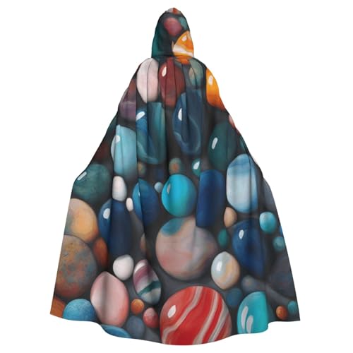 AYYQWE Umhang mit Kapuze und farbigem Marmor-Druck, Unisex, für Erwachsene, für Karneval, Cosplay, Festivals, Partys von AYYQWE