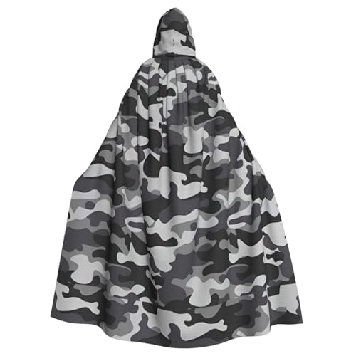 AYYQWE Umhang mit abstraktem Camouflage-Druck, für Halloween, Unisex, Erwachsene, für Karneval, Cosplay, Festivals, Partys von AYYQWE