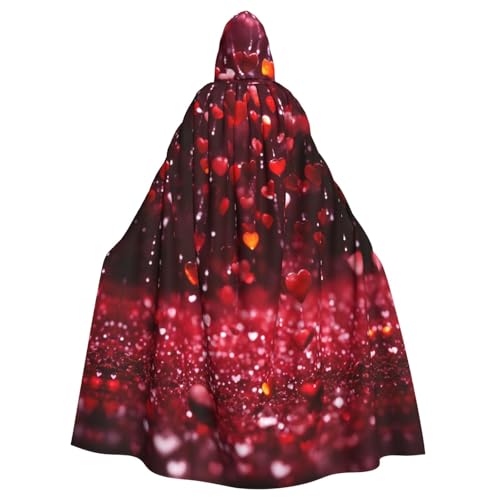 AYYQWE Umhang mit abstraktem Herzaufdruck, Halloween, Kapuzenumhang, Unisex, Erwachsene, für Karneval, Cosplay, Festivals, Partys AYYQWE Umhang mit abstraktem Herzaufdruck, Halloween, Kapuzenumhang, Unisex, Erwachsene, für Karneval, Cosplay, Festivals, Partys von AYYQWE