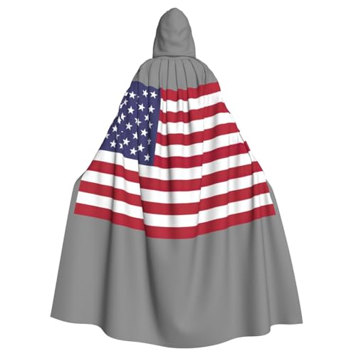 AYYQWE Umhang mit amerikanischer Flagge, Unisex, für Erwachsene, für Karneval, Cosplay, Festivals, Partys von AYYQWE