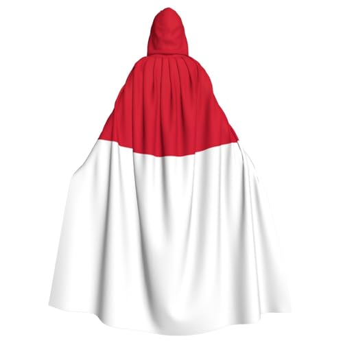 AYYQWE Umhang mit der Flagge von Monaco, Unisex, für Erwachsene, für Karneval, Cosplay, Festivals, Partys von AYYQWE