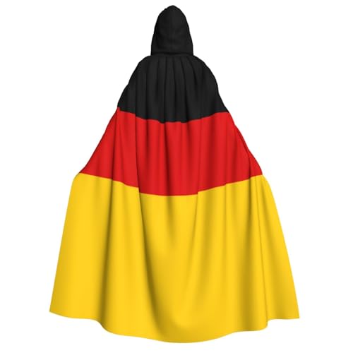 AYYQWE Umhang mit deutscher Flagge, Unisex, für Erwachsene, mit Kapuze, warmer Umhang, Halloween-Kostüm, Cosplay, Karneval von AYYQWE