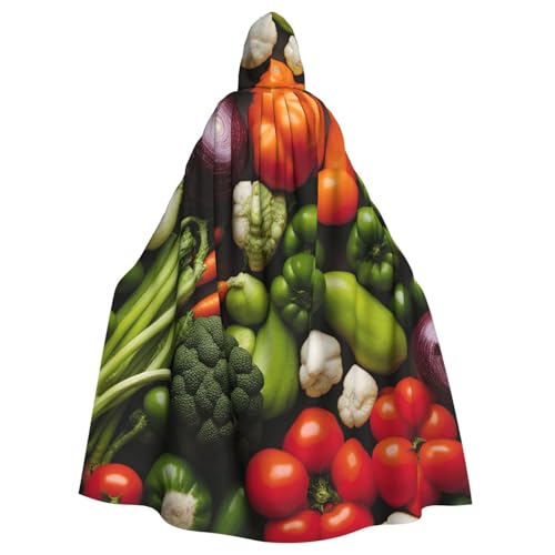 AYYQWE Umhang mit verschiedenen Gemüsesorten für Halloween, mit Kapuze, Unisex, für Erwachsene, für Karneval, Cosplay, Festivals, Partys AYYQWE Umhang mit verschiedenen Gemüsesorten für Halloween, mit Kapuze, Unisex, für Erwachsene, für Karneval, Cosplay, Festivals, Partys von AYYQWE