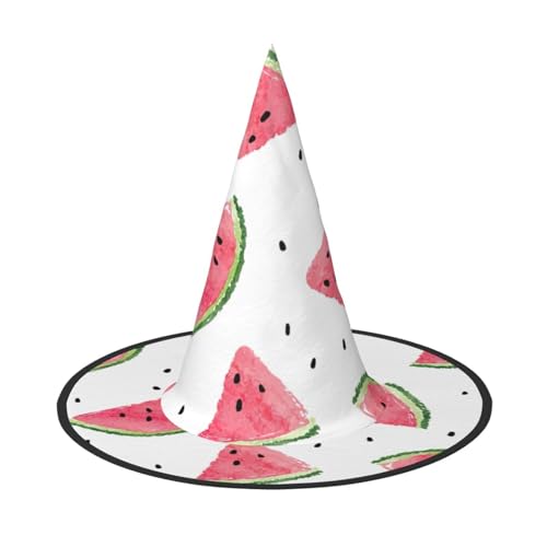 AYYQWE Wassermelone Frisches Obst Druck Bequem Halloween Hexenhut Unisex Für Partys Karneval Weihnachten Und Cosplay von AYYQWE