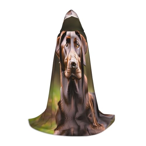 Brauner Labrador-Retriever-Aufdruck, Kapuzenumhang, Teenager, Kinder, Erwachsene, Halloween, Gothic, verschiedene Anlässe, Karneval, Cosplay-Kostüm Brauner Labrador-Retriever-Aufdruck, Kapuzenumhang, Teenager, Kinder, Erwachsene, Halloween, Gothic, verschiedene Anlässe, Karneval, Cosplay-Kostüm von AYYQWE