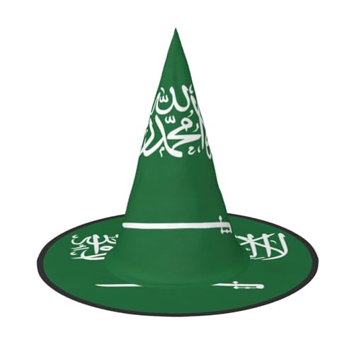 Flagge von Saudi-Arabien, bequemer Halloween-Hexenhut, Unisex, für Partys, Karneval, Weihnachten und Cosplay von AYYQWE