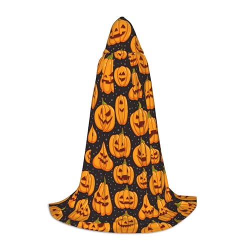Halloween-Kürbis-Muster, Kapuzenumhang, Teenager, Kinder, Erwachsene, Halloween, Gothic, verschiedene Anlässe, Karneval, Cosplay-Kostüm Halloween-Kürbis-Muster, Kapuzenumhang, Teenager, Kinder, Erwachsene, Halloween, Gothic, verschiedene Anlässe, Karneval, Cosplay-Kostüm von AYYQWE