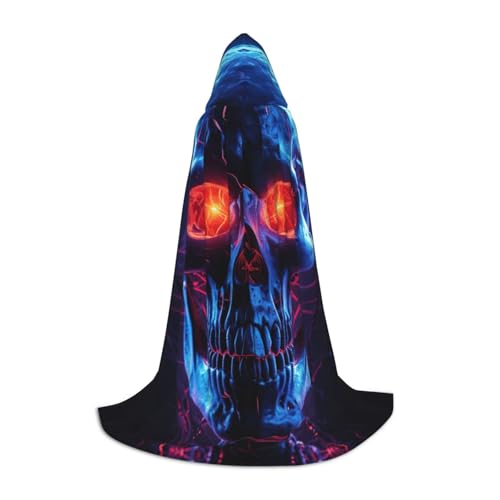 Halloween-Umhang mit Totenkopf-Aufdruck, Kapuzenumhang, Teenager, Kinder, Erwachsene, Halloween, Gothic, verschiedene Anlässe, Karneval, Cosplay-Kostüm Halloween-Umhang mit Totenkopf-Aufdruck, Kapuzenumhang, Teenager, Kinder, Erwachsene, Halloween, Gothic, verschiedene Anlässe, Karneval, Cosplay-Kostüm von AYYQWE