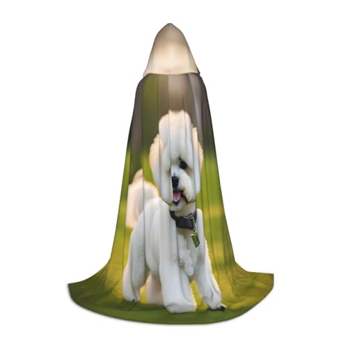 Kapuzenumhang mit Bichon Frisé, Hund auf dem Gras, für Teenager, Kinder, Erwachsene, Halloween, Gothic, Karneval, Cosplay-Kostüm Kapuzenumhang mit Bichon Frisé, Hund auf dem Gras, für Teenager, Kinder, Erwachsene, Halloween, Gothic, Karneval, Cosplay-Kostüm von AYYQWE