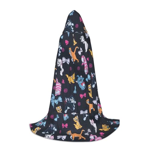 Kapuzenumhang mit Cartoon-Katzen-Druck, für Teenager, Kinder, Erwachsene, Halloween, Gothic, Karneval, Cosplay-Kostüm Kapuzenumhang mit Cartoon-Katzen-Druck, für Teenager, Kinder, Erwachsene, Halloween, Gothic, Karneval, Cosplay-Kostüm von AYYQWE