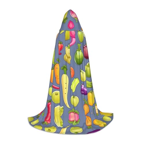 Kapuzenumhang mit Cartoon-Motiv, für Teenager, Kinder, Erwachsene, Halloween, Gothic, Karneval, Cosplay-Kostüm von AYYQWE
