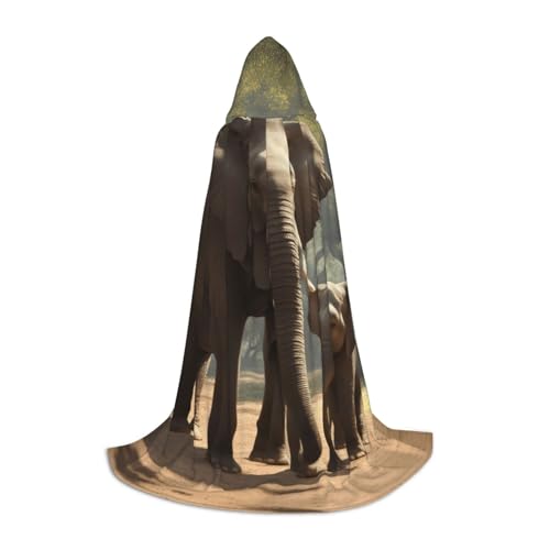 Kapuzenumhang mit Elefantenaufdruck, Teenager, Kinder, Erwachsene, Halloween, Gothic, Karneval, Cosplay-Kostüm Kapuzenumhang mit Elefantenaufdruck, Teenager, Kinder, Erwachsene, Halloween, Gothic, Karneval, Cosplay-Kostüm von AYYQWE