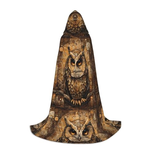 Kapuzenumhang mit Eulen-Motiv, für Teenager, Kinder, Erwachsene, Halloween, Gothic, verschiedene Anlässe, Karneval, Cosplay-Kostüm Kapuzenumhang mit Eulen-Motiv, für Teenager, Kinder, Erwachsene, Halloween, Gothic, verschiedene Anlässe, Karneval, Cosplay-Kostüm von AYYQWE