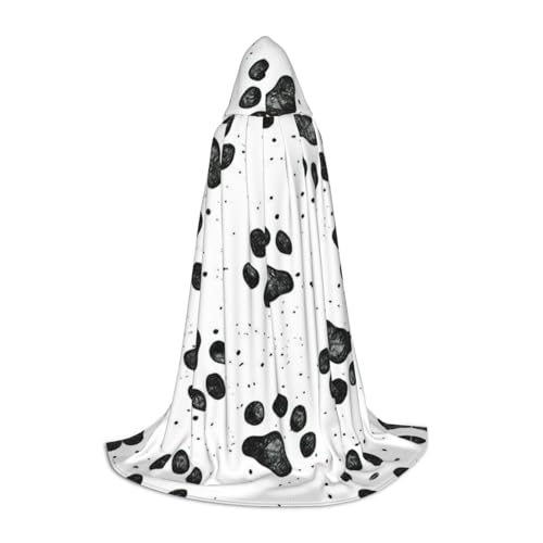 Kapuzenumhang mit Hundepfotenmuster, Teenager, Kinder, Erwachsene, Halloween, Gothic, verschiedene Anlässe, Karneval, Cosplay-Kostüm Kapuzenumhang mit Hundepfotenmuster, Teenager, Kinder, Erwachsene, Halloween, Gothic, verschiedene Anlässe, Karneval, Cosplay-Kostüm von AYYQWE