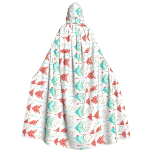 Kapuzenumhang mit Kapuze und Pfeil-Aufdruck, Unisex, für Erwachsene, warmes Umhang, Halloween-Kostüm, Cosplay, Karneval-Thema von AYYQWE