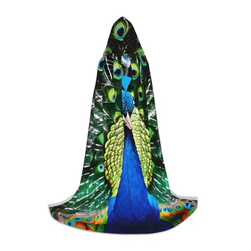 Kapuzenumhang mit Pfauenmotiv, für Teenager, Kinder, Erwachsene, Halloween, Gothic, verschiedene Anlässe, Karneval, Cosplay-Kostüm Kapuzenumhang mit Pfauenmotiv, für Teenager, Kinder, Erwachsene, Halloween, Gothic, verschiedene Anlässe, Karneval, Cosplay-Kostüm von AYYQWE