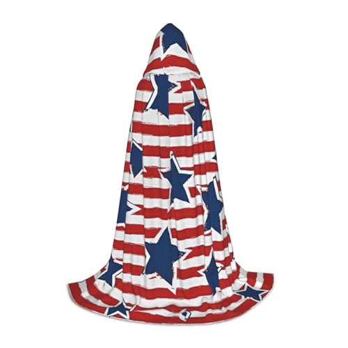 Kapuzenumhang mit Sternenflagge, Rot / Weiß, für Teenager, Kinder, Erwachsene, Halloween, Gothic, Karneval, Cosplay-Kostüm Kapuzenumhang mit Sternenflagge, Rot / Weiß, für Teenager, Kinder, Erwachsene, Halloween, Gothic, Karneval, Cosplay-Kostüm von AYYQWE