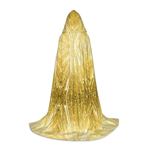 Kapuzenumhang mit goldfarbenem Glitzer-Aufdruck, für Teenager, Kinder, Erwachsene, Halloween, Gothic, Karneval, Cosplay-Kostüm Kapuzenumhang mit goldfarbenem Glitzer-Aufdruck, für Teenager, Kinder, Erwachsene, Halloween, Gothic, Karneval, Cosplay-Kostüm von AYYQWE