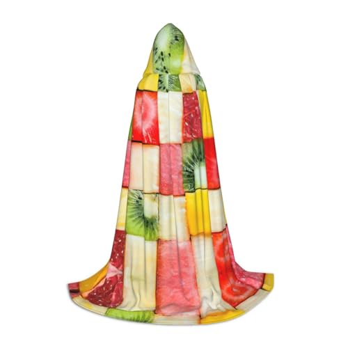 Kiwi Wassermelonen-Druck, Kapuzenumhang, Teenager, Kinder, Erwachsene, Halloween, Gothic, verschiedene Anlässe, Karneval, Cosplay-Kostüm Kiwi Wassermelonen-Druck, Kapuzenumhang, Teenager, Kinder, Erwachsene, Halloween, Gothic, verschiedene Anlässe, Karneval, Cosplay-Kostüm von AYYQWE
