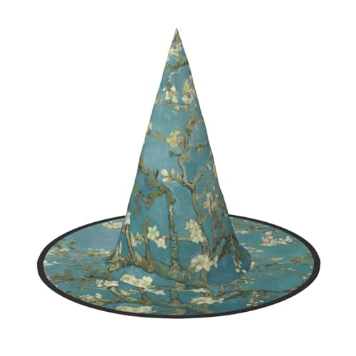 Mandelblüten-Druck, bequemer Halloween-Hexenhut, Unisex, für Partys, Karneval, Weihnachten und Cosplay Mandelblüten-Druck, bequemer Halloween-Hexenhut, Unisex, für Partys, Karneval, Weihnachten und Cosplay von AYYQWE