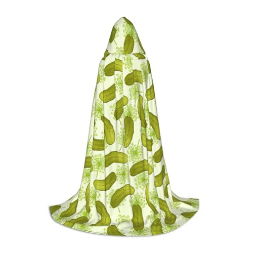 Sushi Dill Pickles Print Kapuzenumhang Teenager Kinder Erwachsene Halloween Gothic Variety Karneval Cosplay Kostüm von AYYQWE