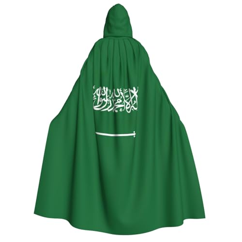 Umhang mit Kapuze für Erwachsene, Motiv: Flagge Saudi-Arabiens, Unisex, warm, Halloween-Kostüm, Cosplay, Karneval, Thema von AYYQWE