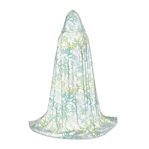 Umhang mit Kapuze für Teenager, Kinder, Erwachsene, Halloween, Gothic, Karneval, Cosplay, Grün von AYYQWE