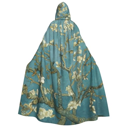 Umhang mit Kapuze und Mandelblütendruck, Unisex, für Erwachsene, warm, Halloween-Kostüm, Cosplay, Karnevalsthema Umhang mit Kapuze und Mandelblütendruck, Unisex, für Erwachsene, warm, Halloween-Kostüm, Cosplay, Karnevalsthema von AYYQWE