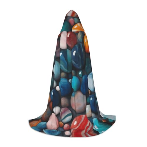 Umhang mit Kapuze und farbigem Marmordruck, Teenager, Kinder, Erwachsene, Halloween, Gothic, verschiedene Anlässe, Karneval, Cosplay-Kostüm Umhang mit Kapuze und farbigem Marmordruck, Teenager, Kinder, Erwachsene, Halloween, Gothic, verschiedene Anlässe, Karneval, Cosplay-Kostüm von AYYQWE