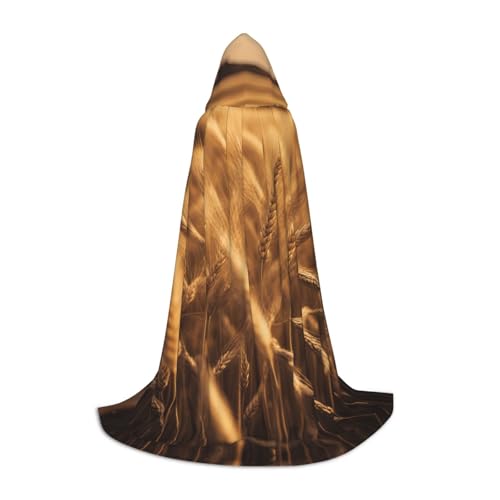 Weizenfelddruck Kapuzenumhang Teenager Kinder Erwachsene Halloween Gothic Variety Karneval Cosplay Kostüm von AYYQWE