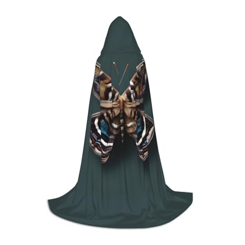 Wunderschöner Motten-Aufdruck, Kapuzenumhang, Teenager, Kinder, Erwachsene, Halloween, Gothic, verschiedene Anlässe, Karneval, Cosplay-Kostüm Wunderschöner Motten-Aufdruck, Kapuzenumhang, Teenager, Kinder, Erwachsene, Halloween, Gothic, verschiedene Anlässe, Karneval, Cosplay-Kostüm von AYYQWE