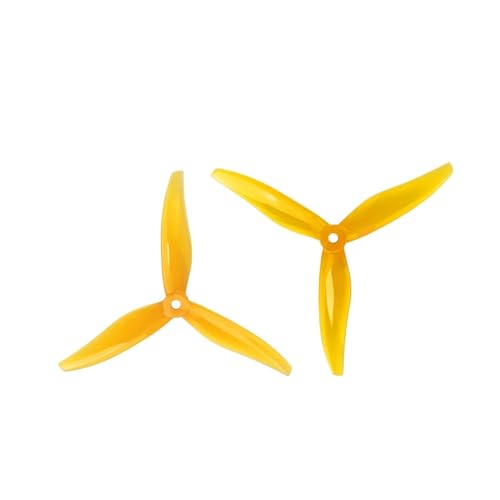 2 Paar (2CW + 2CCW) passend for Gemfan 5129 Yuki 3-Blatt-Propeller for 2306 2207 Motor FPV Racing RC Drone Quadcopter Multirotor Teil(Orange) von AYrMtH