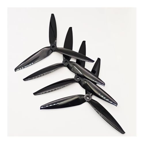 AYrMtH 2/4 Paare passend for 7X4X3 7040 Propeller 7 Zoll 3-Blatt, for Mark4 APEX 7 Zoll RC FPV Freestyle Drone Frame Kit(2Pairs 7040 Black) von AYrMtH