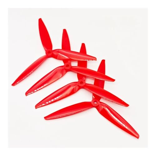 AYrMtH 2/4 Paare passend for 7X4X3 7040 Propeller 7 Zoll 3-Blatt, for Mark4 APEX 7 Zoll RC FPV Freestyle Drone Frame Kit(2Pairs 7040 Red) von AYrMtH