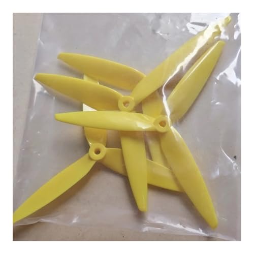 AYrMtH 2/4 Paare passend for 7X4X3 7040 Propeller 7 Zoll 3-Blatt, for Mark4 APEX 7 Zoll RC FPV Freestyle Drone Frame Kit(2Pairs 7040 Yellow) von AYrMtH