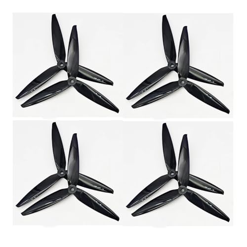 AYrMtH 2/4 Paare passend for 7X4X3 7040 Propeller 7 Zoll 3-Blatt, for Mark4 APEX 7 Zoll RC FPV Freestyle Drone Frame Kit(4Pairs 7040 Black) von AYrMtH