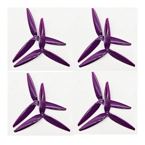 AYrMtH 2/4 Paare passend for 7X4X3 7040 Propeller 7 Zoll 3-Blatt, for Mark4 APEX 7 Zoll RC FPV Freestyle Drone Frame Kit(4Pairs 7040 Purple) von AYrMtH