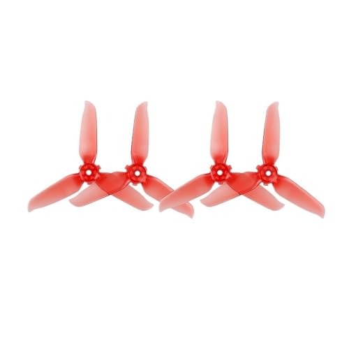 AYrMtH 2/4 Paare passend for FPV-farbige Propeller mit Schnellverschluss, for FPV-Propeller-Drohnenzubehör(Red 2 Pairs) von AYrMtH