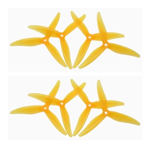 AYrMtH 2/4 Paare passend for T51366 3-Blatt-Propeller 5 Zoll, for RC FPV Drone 2306 2207 Motorenteil(Yellow 4 Pairs) von AYrMtH
