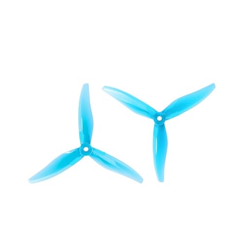 AYrMtH 2 Paar 5129 5mm Loch 3-Blatt-Propeller passend for 2306 2207 Motorpaddel FPV Racing RC Drone Quadcopter Zubehör(Blue) von AYrMtH