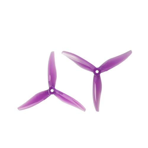 AYrMtH 2 Paar 5129 5mm Loch 3-Blatt-Propeller passend for 2306 2207 Motorpaddel FPV Racing RC Drone Quadcopter Zubehör(Purple) von AYrMtH