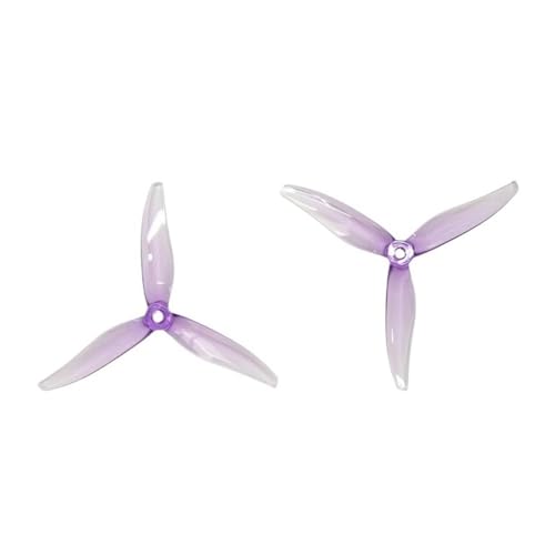 AYrMtH 2 Paare (2CW + 2CCW) passend for Gemfan Fury 5128.0 5-Zoll-Traverser-3-Blatt-Propeller(2pairs Black) von AYrMtH