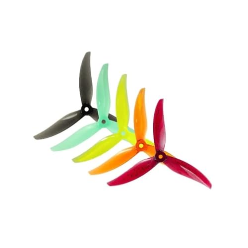 AYrMtH 2 Paare (2cw + 2ccw) passend for Gemfan Proxy 5127.5 5127.5-3 5 Zoll Tri-Blade Freestyle Propeller(Light Grey) von AYrMtH