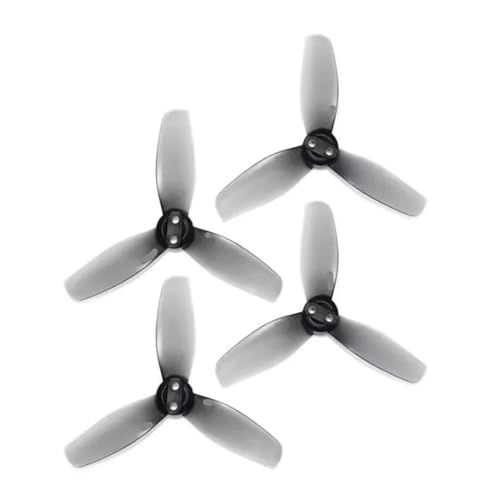 AYrMtH 2 Paare passend for HQProp T3X3.2X3 3 Zoll 3-Blatt-Propeller, PC-Material, Requisiten, Positive und Negative Paddel, FPV-Drohne, passend for AVATA2-Zubehör(2Pairs Grey) von AYrMtH