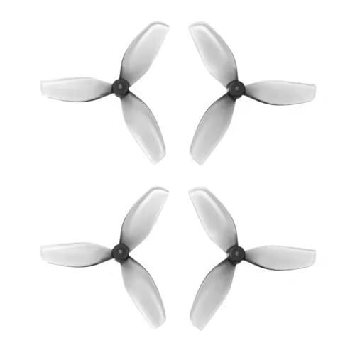 AYrMtH 2 Paare passend for HQprop Ultralight 1,6 x 1 x 3 40 mm 1,6 Zoll Dreiblatt-Propeller 1 mm Wellenloch for Drohnen-RC-Modellflugzeug(4pairs Gray) von AYrMtH