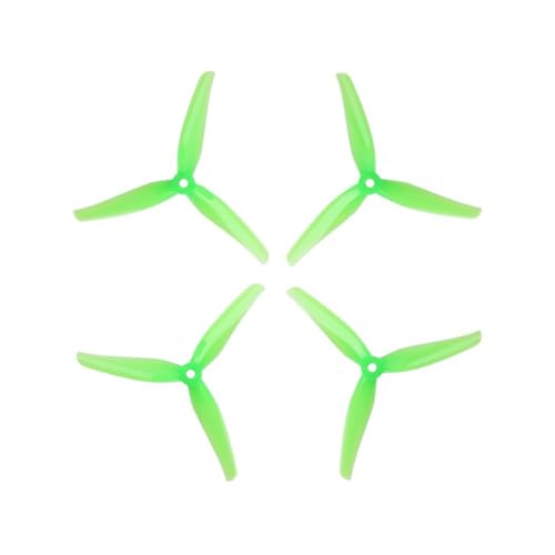 AYrMtH 20 stücke/10 Paar Fit for Nazgul F5 5 Zoll 3 Klinge/tri-Klinge Propeller Prop 5mm Montage Loch for FPV Drone Teil Fit for Nazgul DC5 ECO XL5(Crystal Green) von AYrMtH